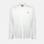 Ami de coeur shirt, white shirt, organic cotton shirt, Ami Paris, men's fashion shirt