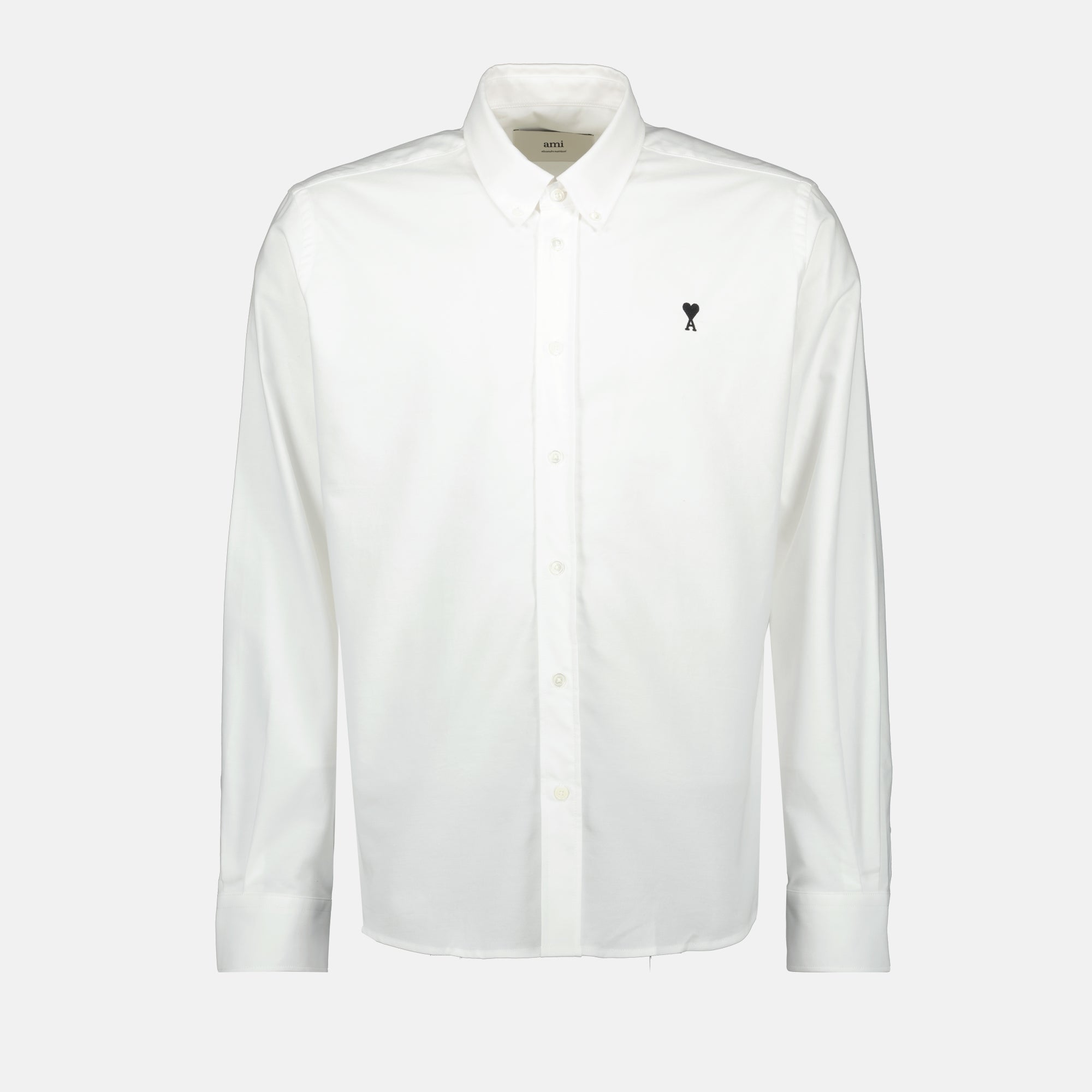 Ami de coeur shirt, white shirt, organic cotton shirt, Ami Paris, men's fashion shirt