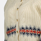 Imagen de un cárdigan de lana beige de Iro para mujeres - Temporada Otoño-Invierno 2025 - Vista Detalle 1