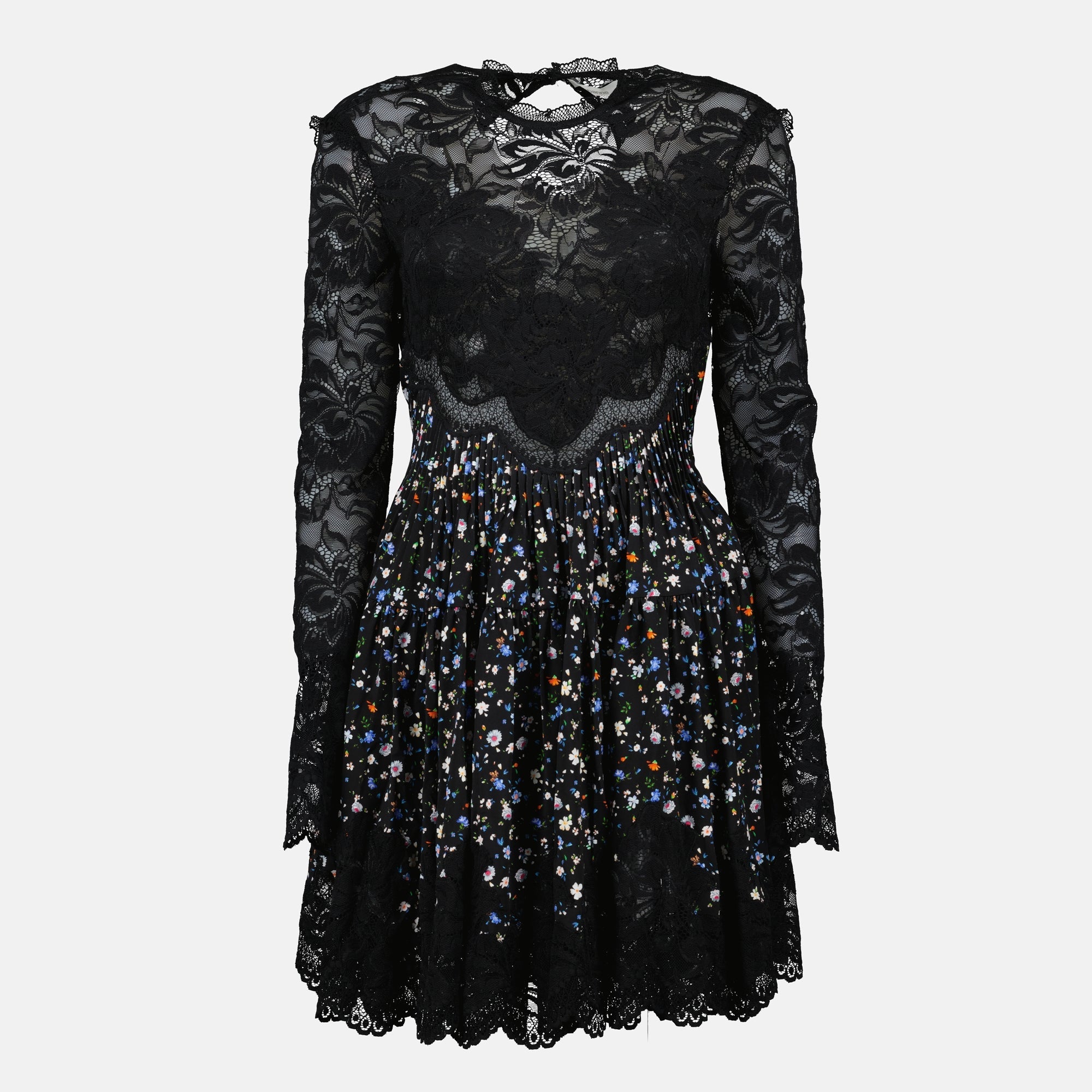 floral lace dress, Rabanne dress, short dress, women's fashion, Autumn-Winter 2025