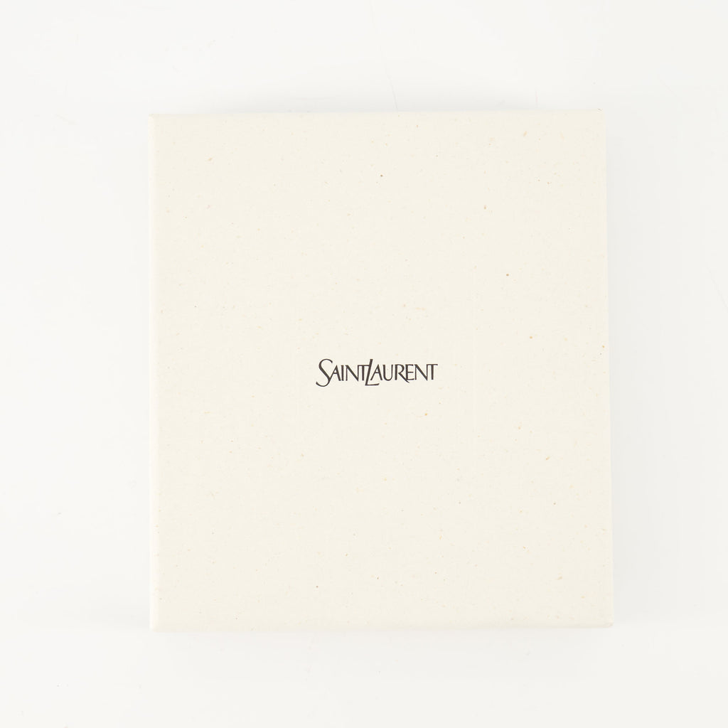 Cassandre Double Tour Bracelet, Saint Laurent bracelet, black leather bracelet, gold metal details, luxury accessories