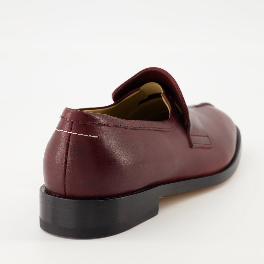 Moccasins, Mm6, Bordeaux shoes, Smooth calf leather, Elegant footwear