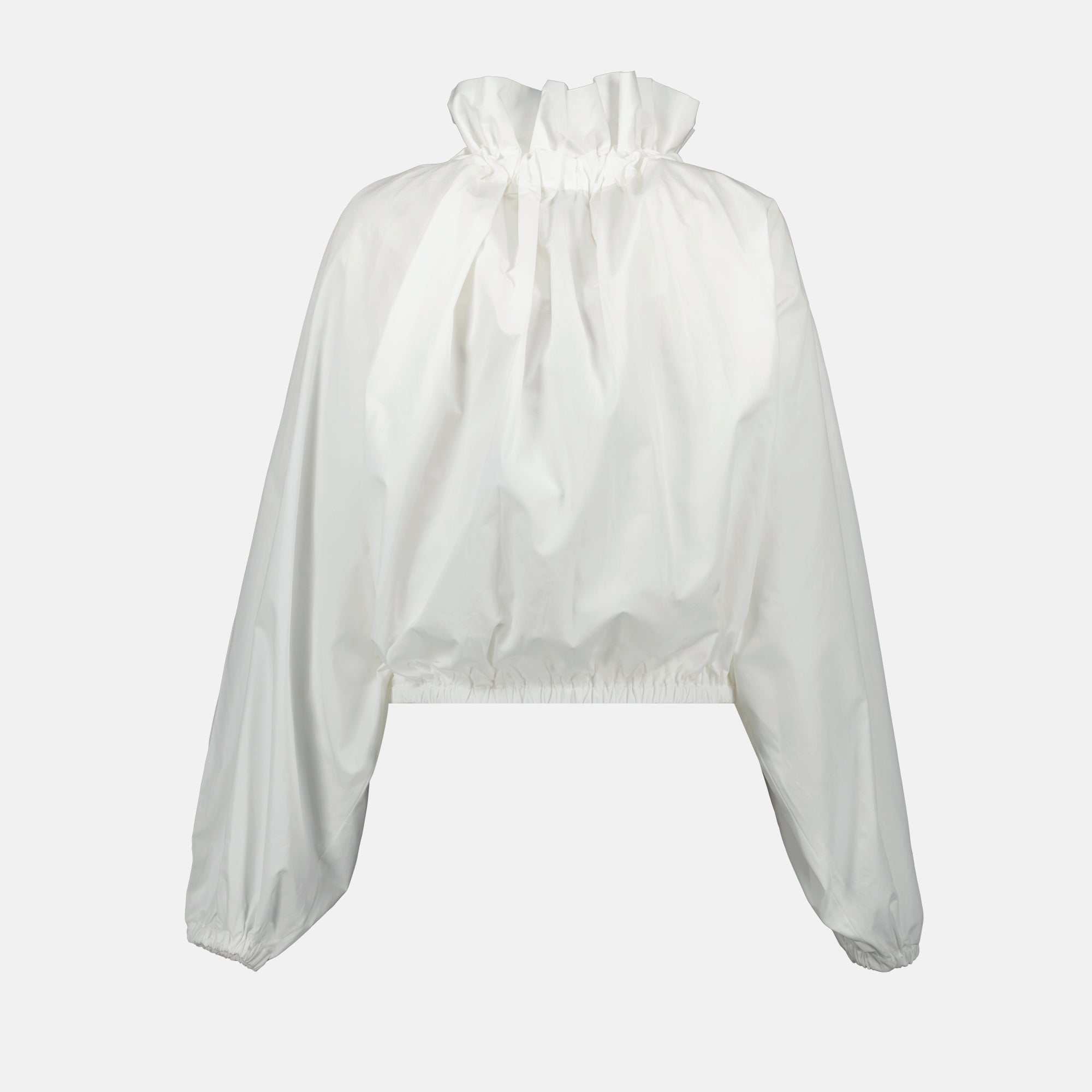 Patou blouse, organic cotton blouse, lavallière collar, puff sleeves, Autumn-Winter collection