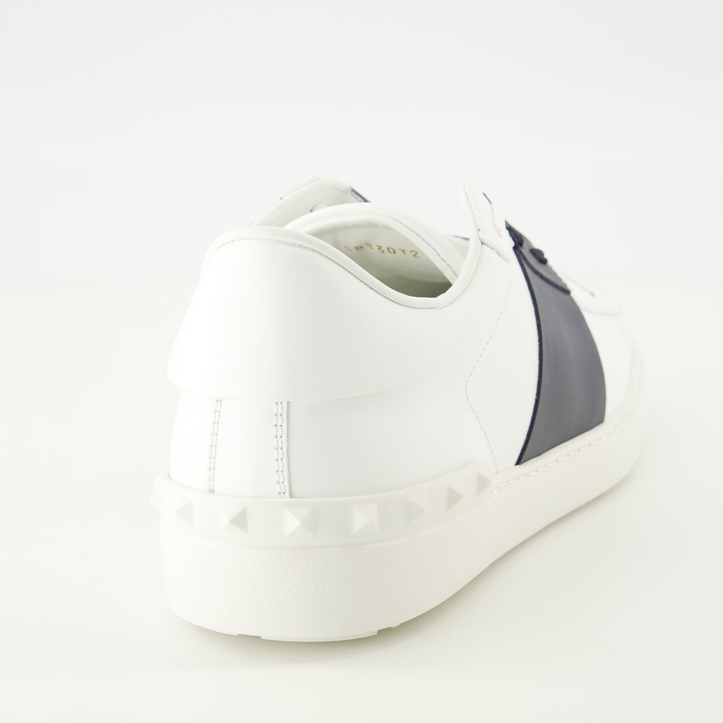 Baskets Open Blue Marine en Cuir