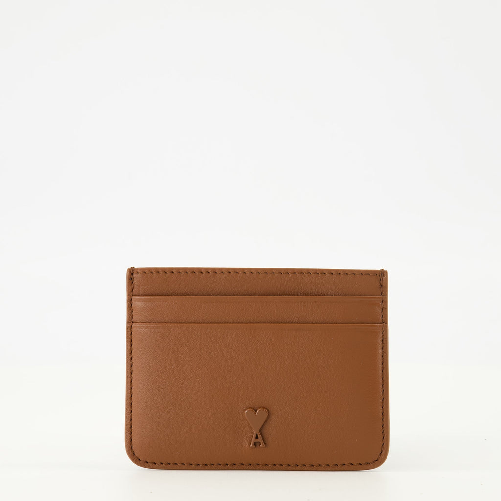 Bild des Porte-cartes ami de coeur Marron von Ami PARIS für Unisex - Saison Frühling-Sommer 2026 - Vorderansicht