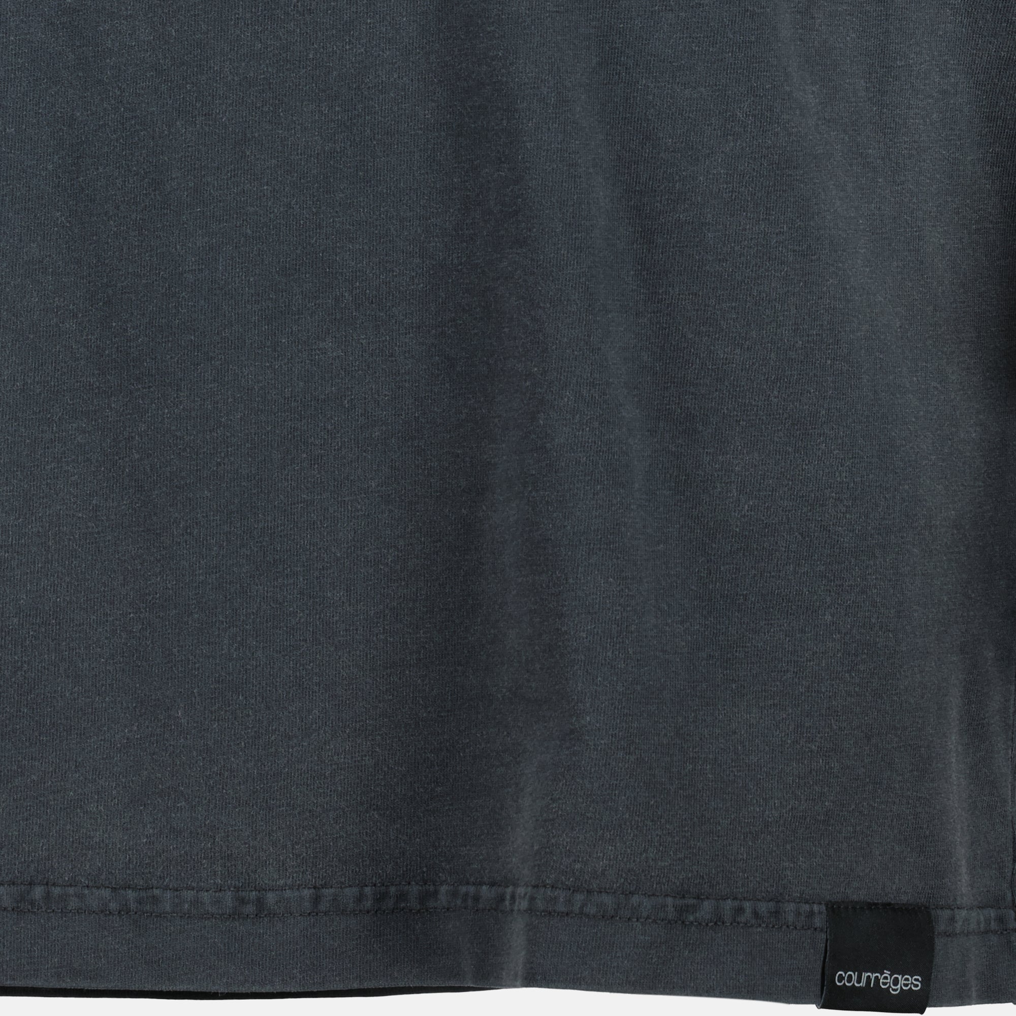 distressed T-shirt, Courrèges, logo tee, casual wear, spring-summer collection