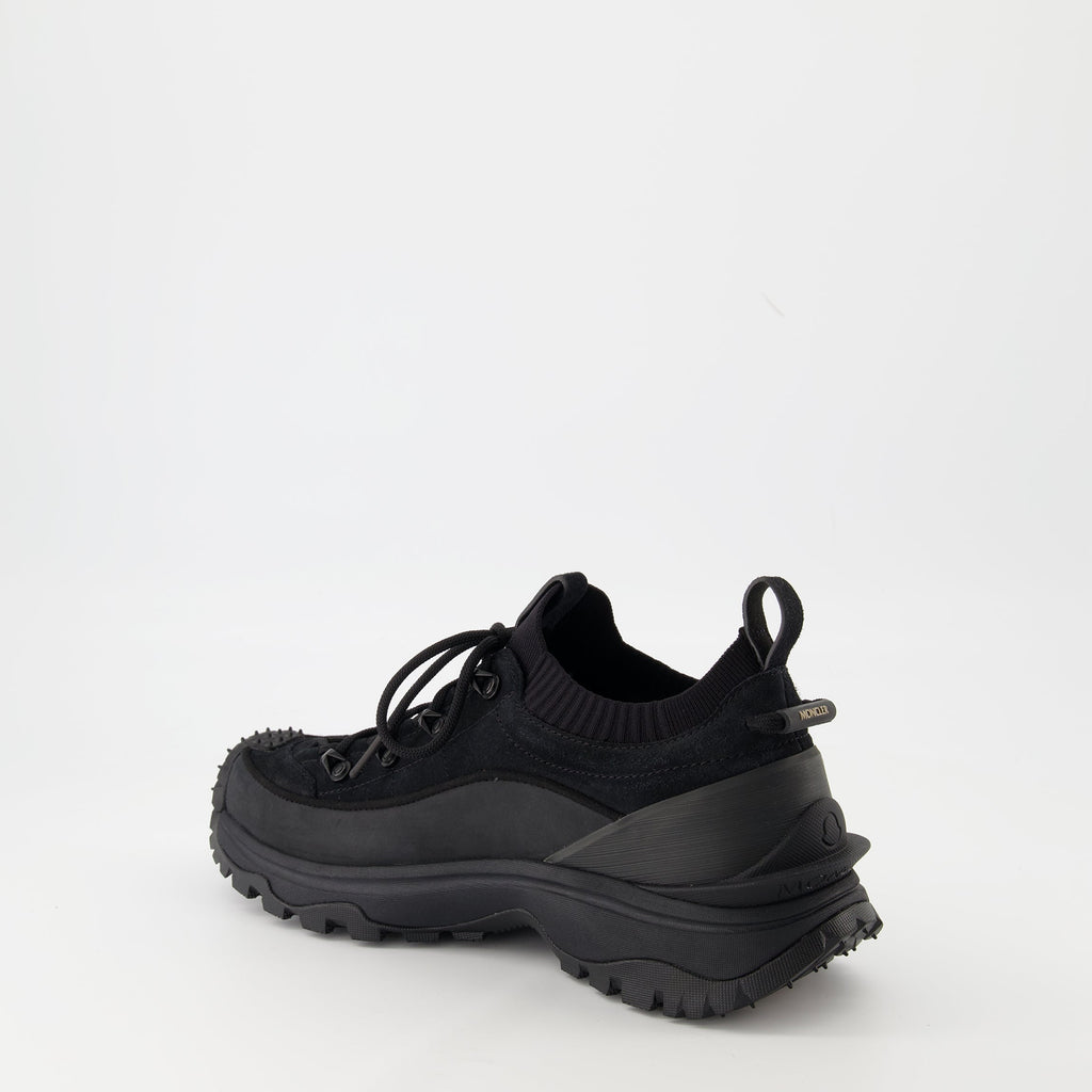 Moncler Trailgrip Lite 4, black nubuck shoes, comfortable footwear, carbon sole shoes, durable suede shoes