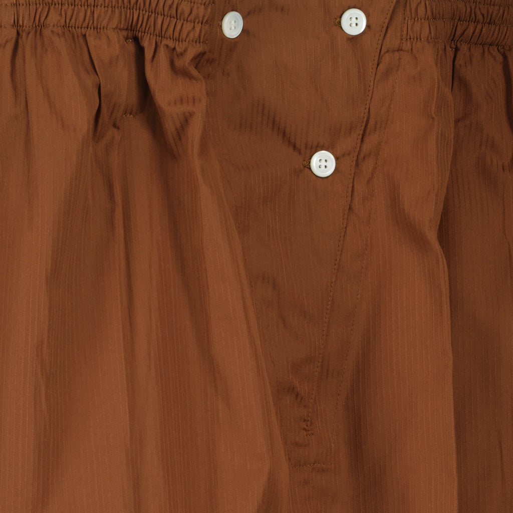 Prada mini skirt, brown skirt, cotton mini skirt, Autumn-Winter 2025, women's fashion