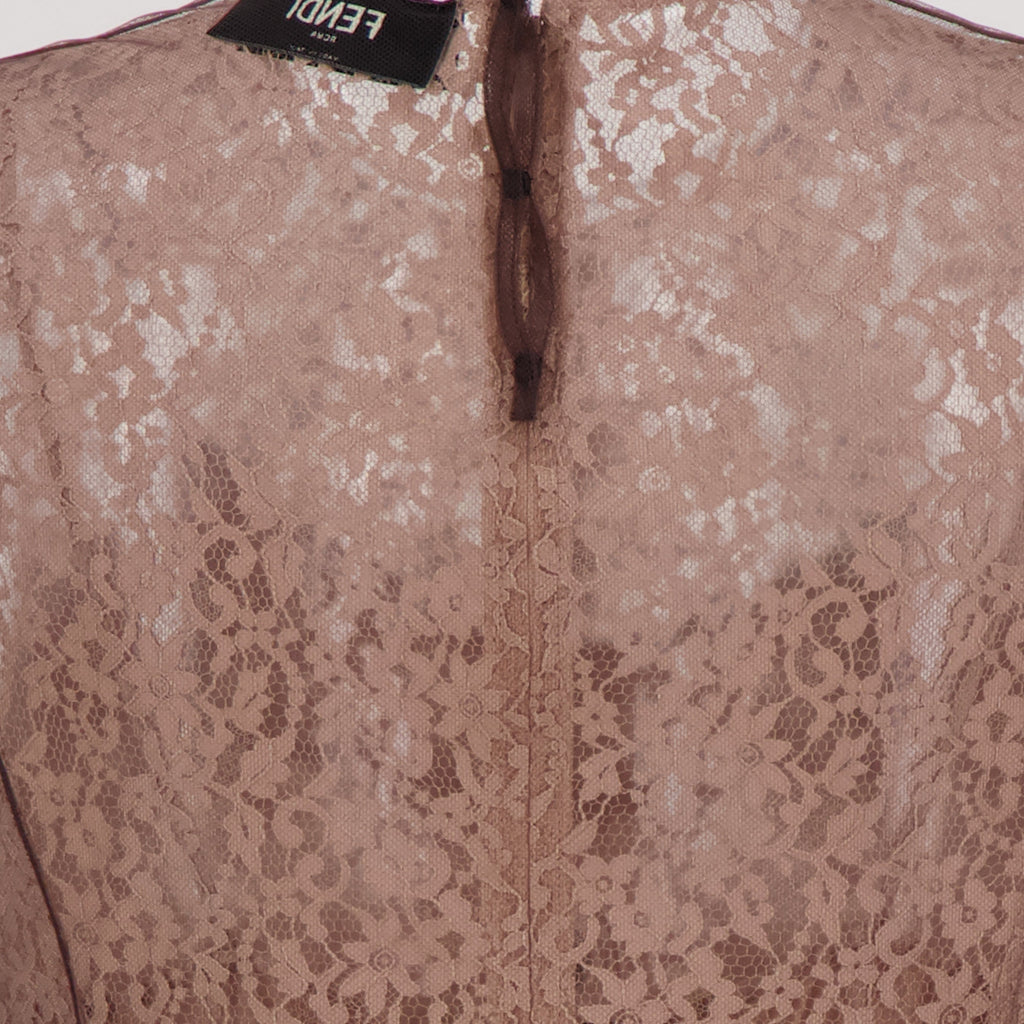 Image of Pink Lace Dress by Fendi for Women - Season Spring-Summer 2025 - Product detail view 3