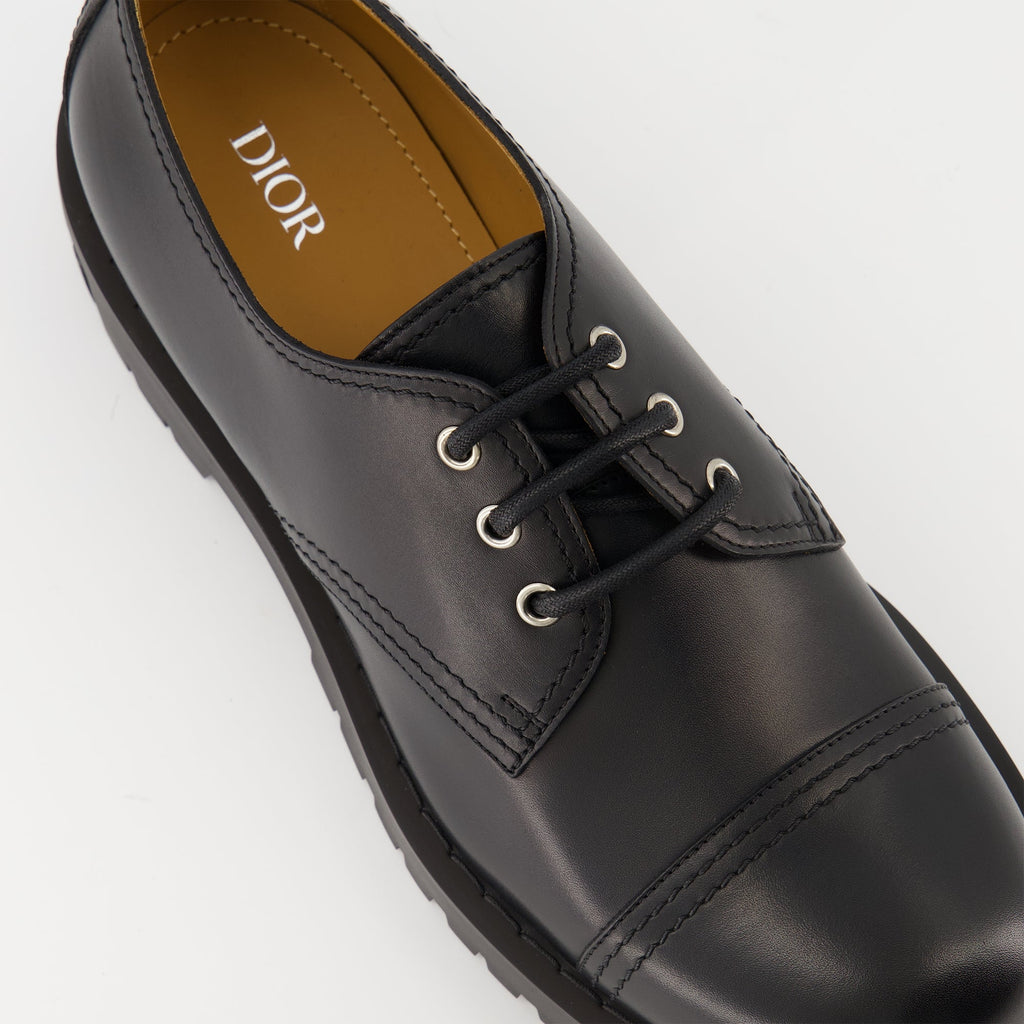 Dior Derby Explorer III, men's leather shoes, black lace-up shoes, luxury footwear, comfortable dress shoes