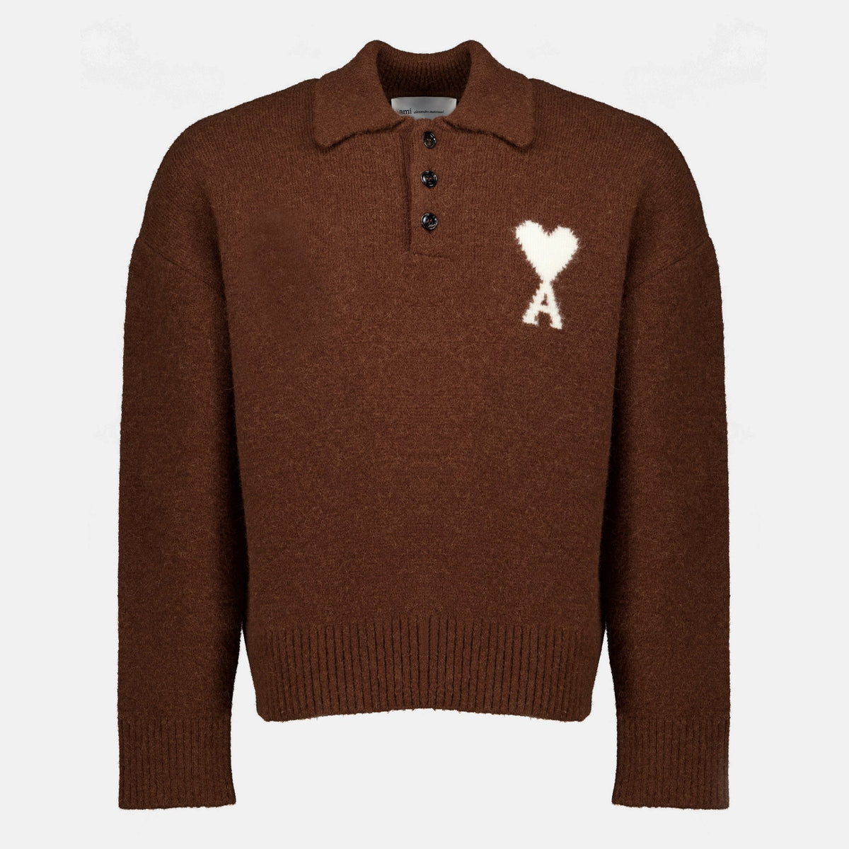 Pull en laine et alpaga marron