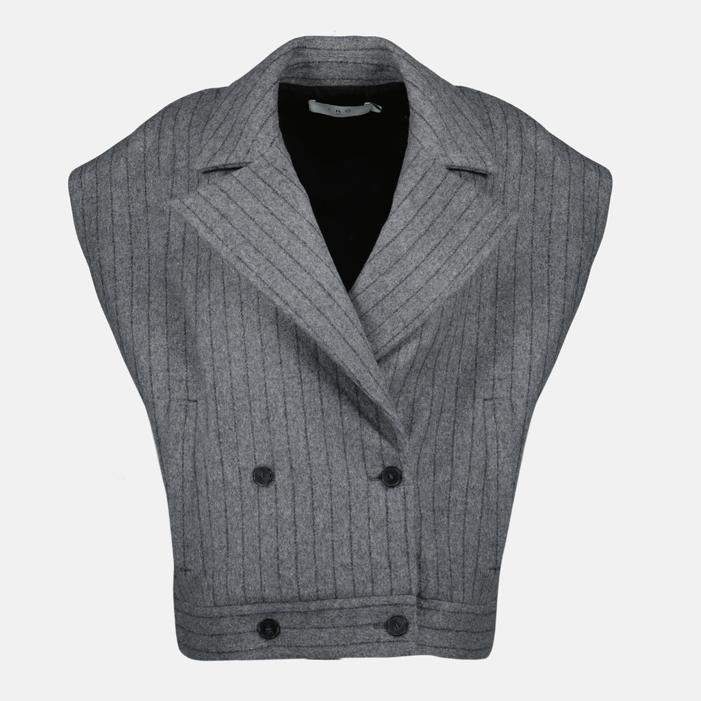 iro striped sleeveless jacket we in style iro women 15636491305340