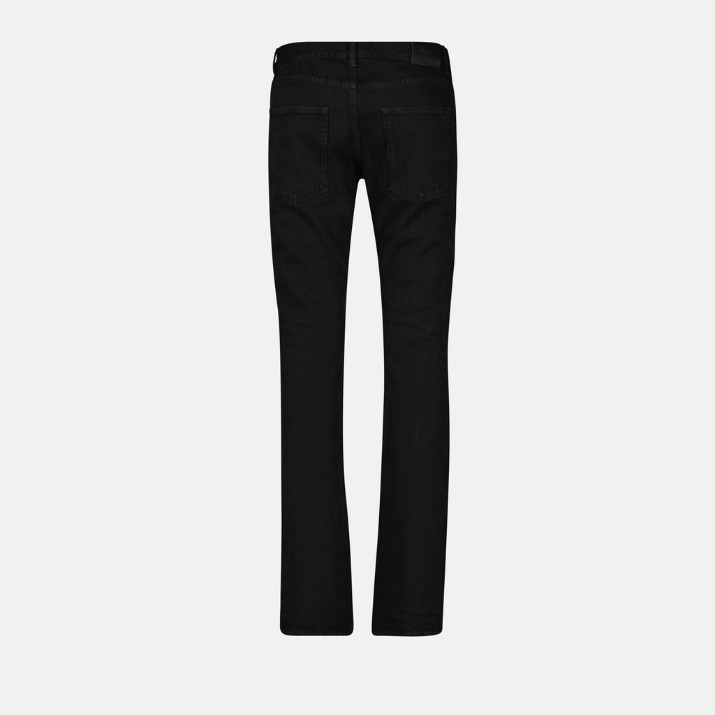 Image of Black Slim Denim Jeans by Saint Laurent for Men - Season Autumn-Winter 2024 - Detail View 2