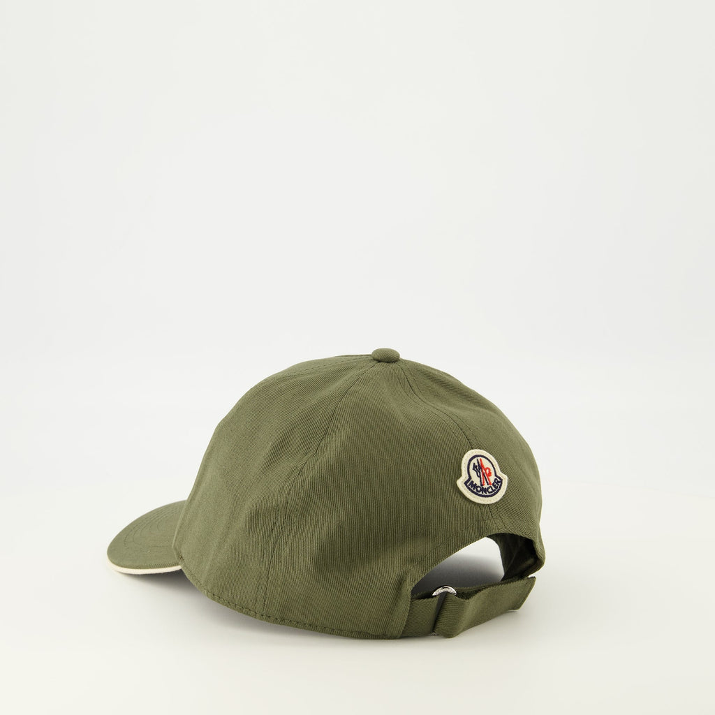Bild der Kaki-Logo-Cap von Moncler für Herren - Saison Frühling-Sommer 2026 - Detailansicht 1