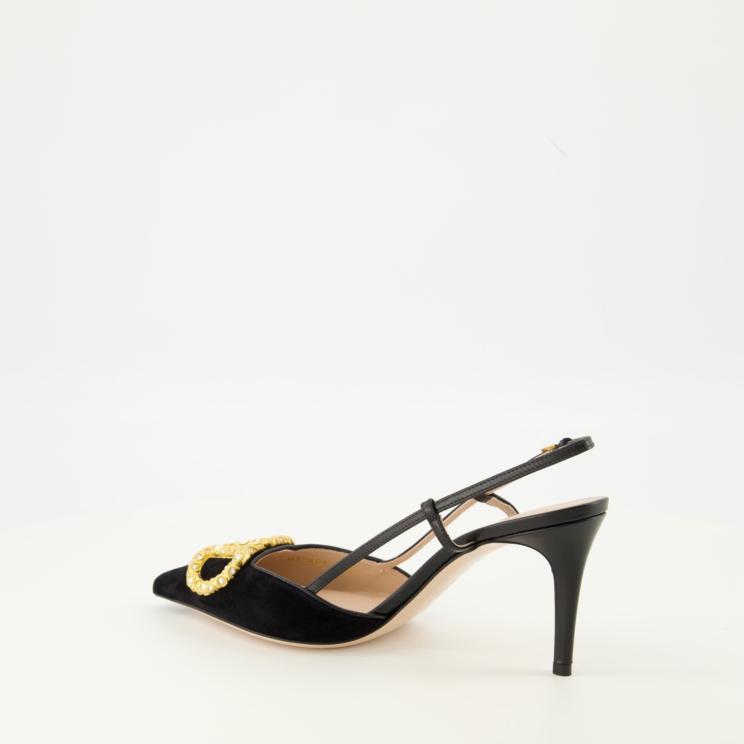 Valentino Garavani pumps, black velvet VLogo shoes, luxury pumps, designer footwear, pointed toe pumps
