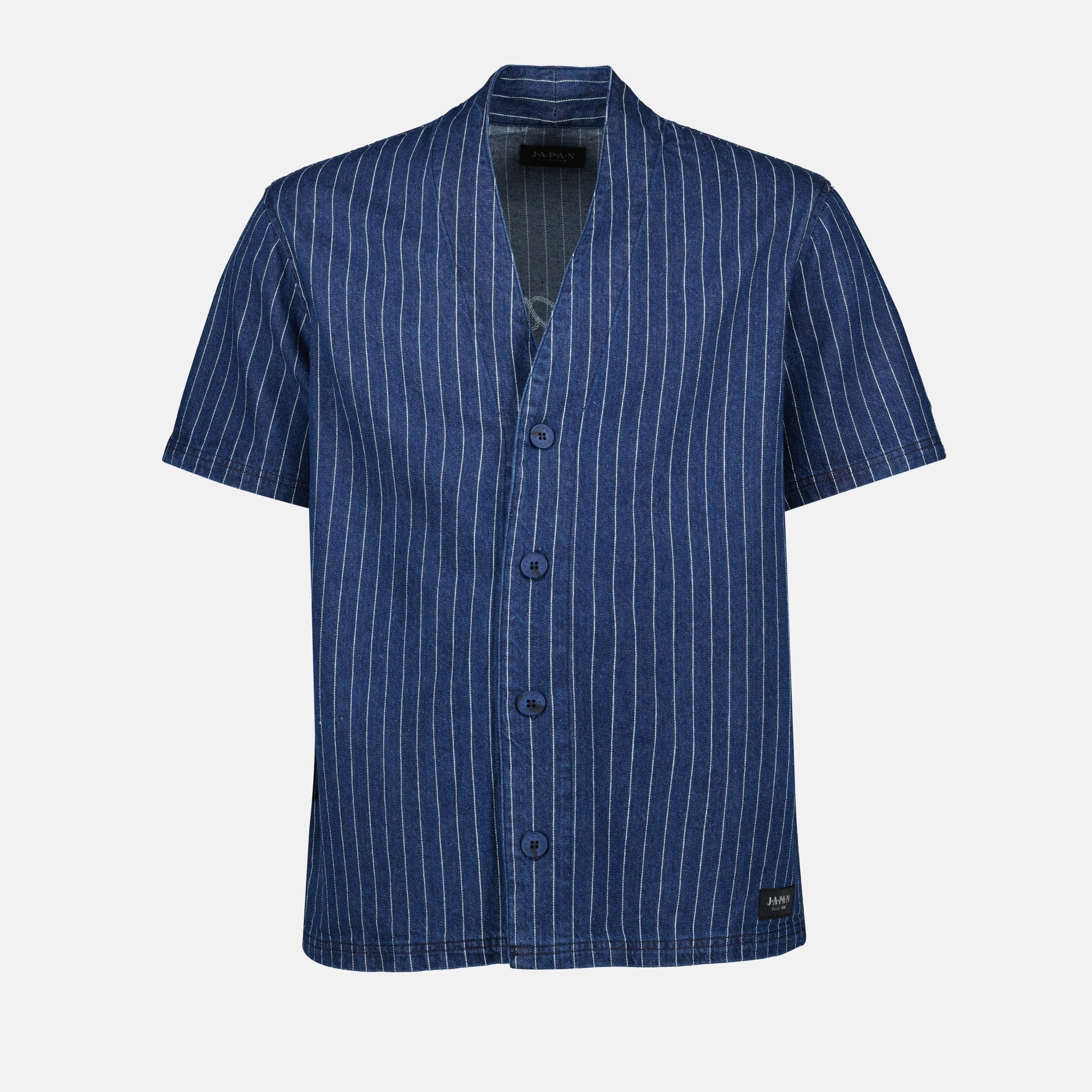 Asa striped shirt, Japan Rags, cotton shirt, short sleeve shirt, men’s summer shirt