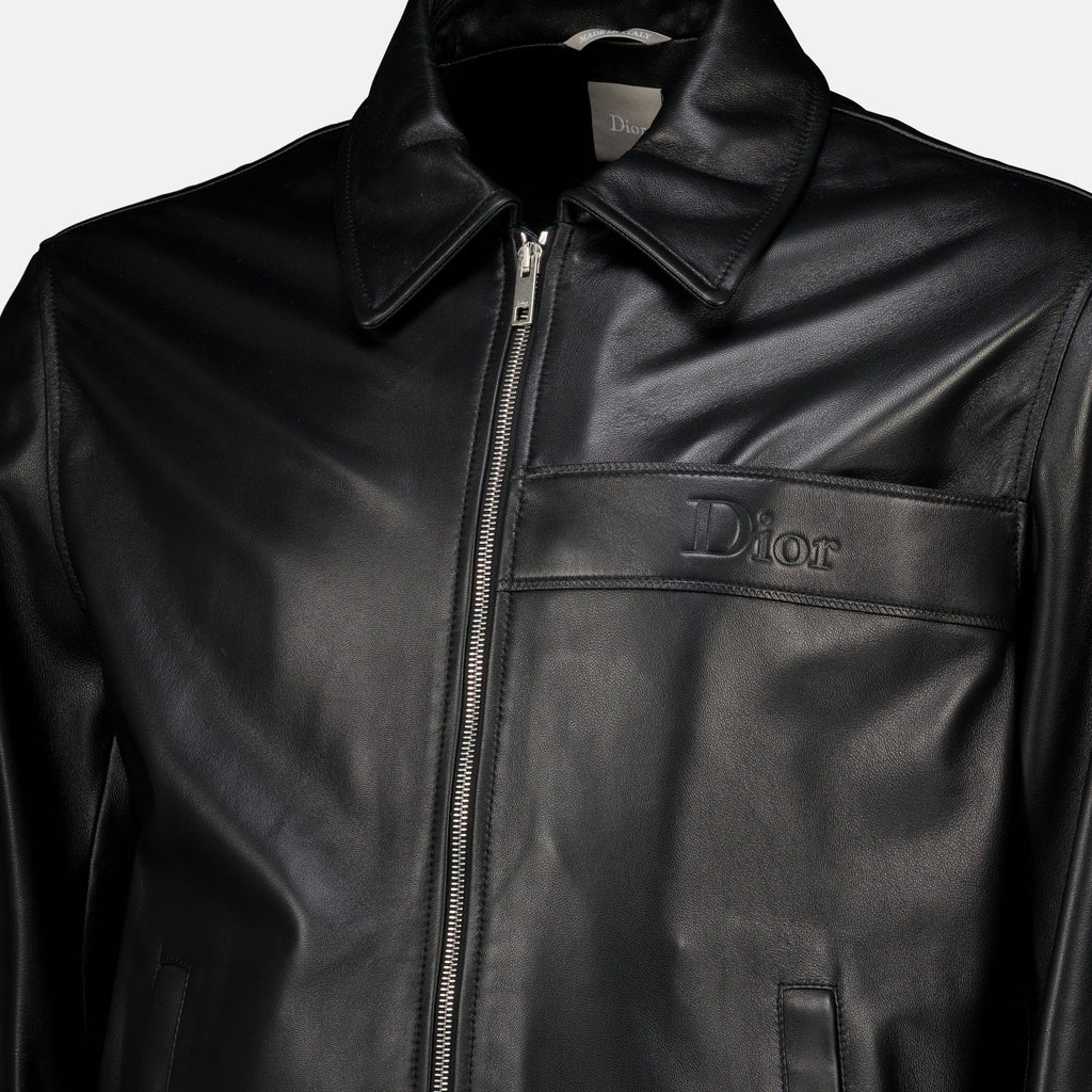Schwarze Lammlederjacke