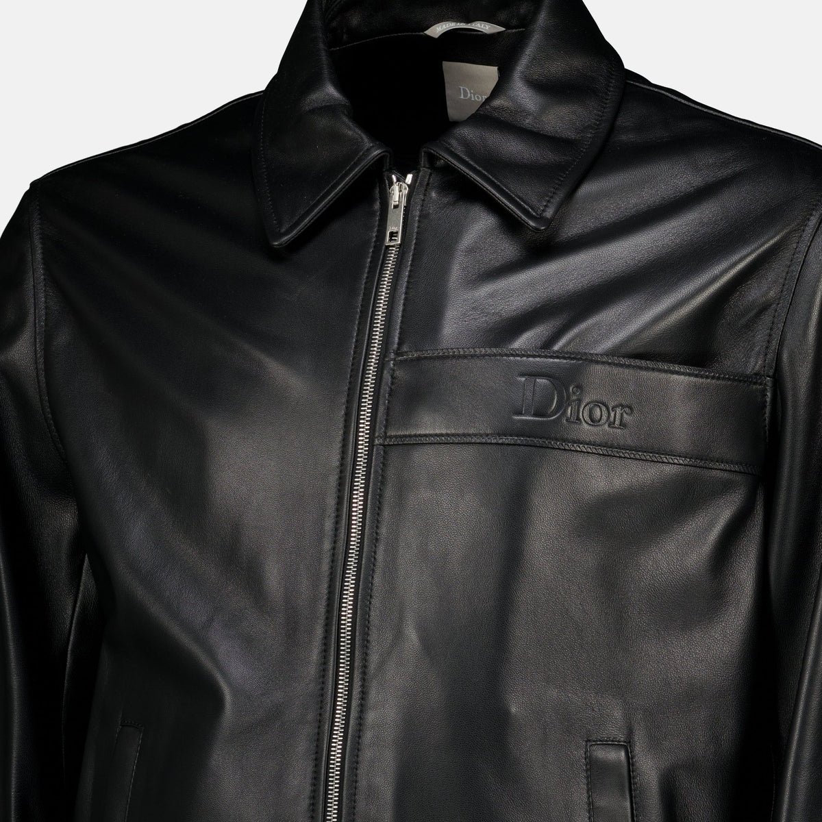 Schwarze Lammlederjacke