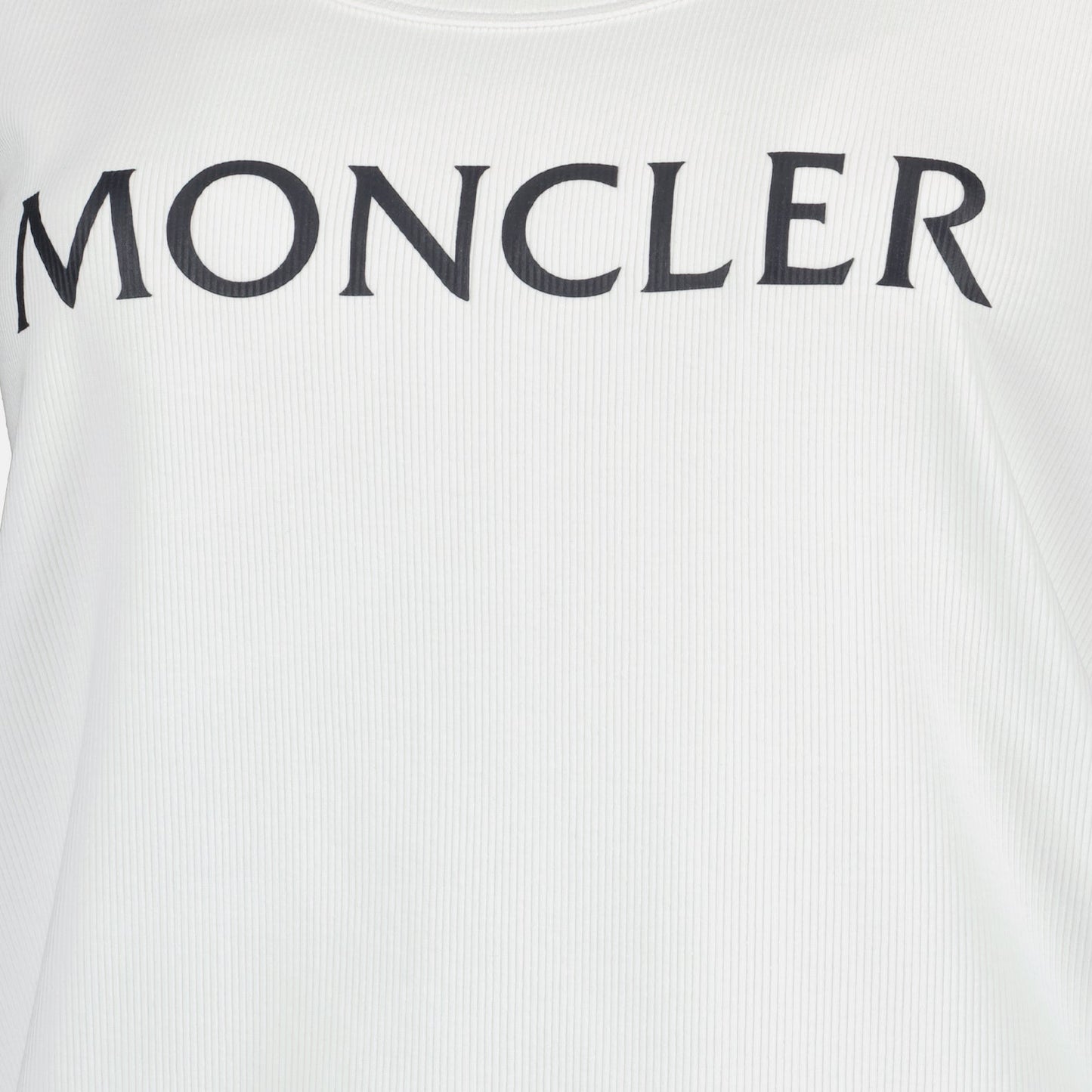 Moncler, Women's tank top, White logo tank, Luxury fashion, Designer clothing