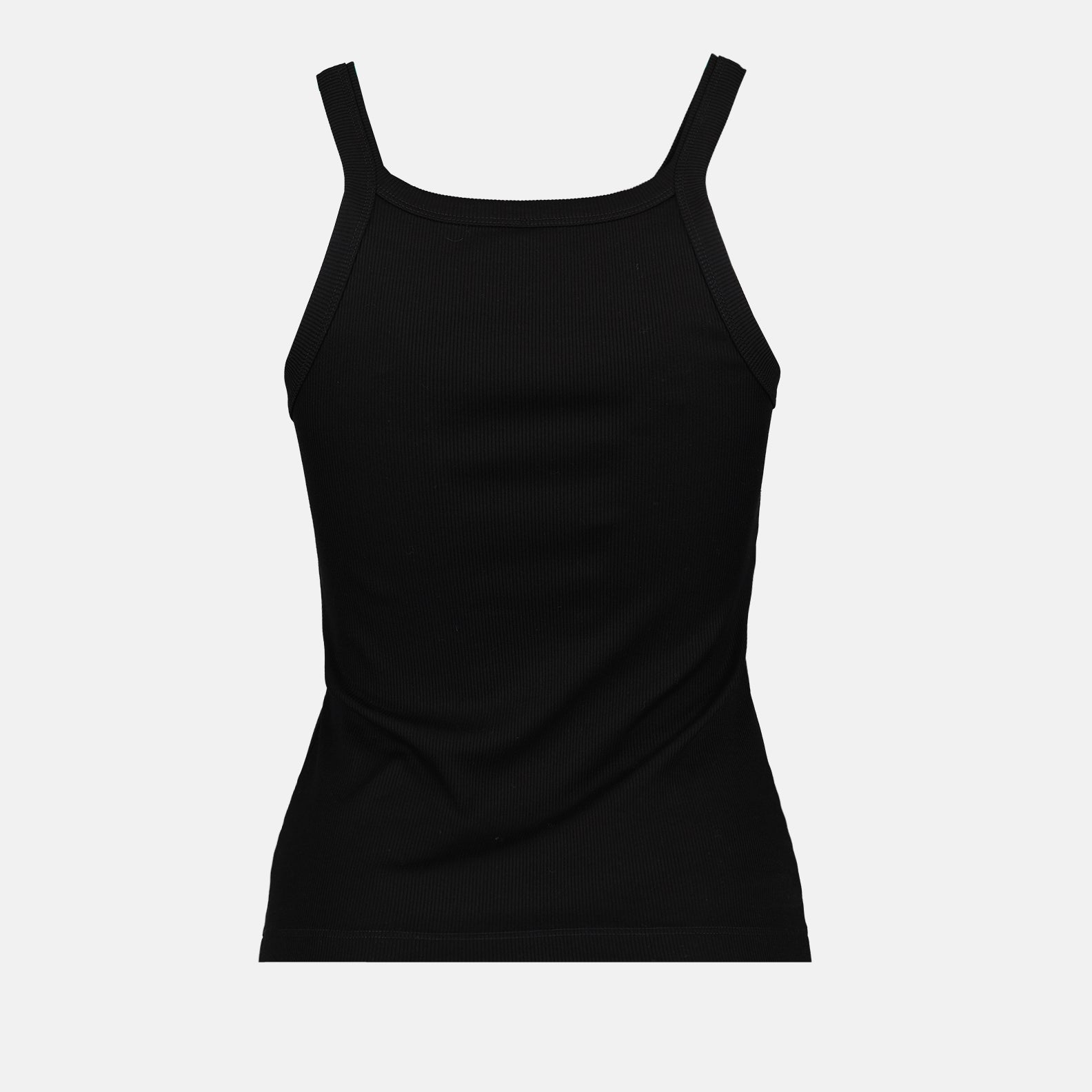 Fendi tank top, ribbed knit top, embroidered logo, fitted silhouette, elegant basics