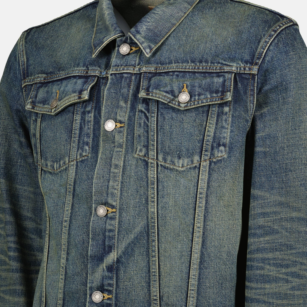 Image of Classic Denim Jacket by Saint Laurent for Men - Season Autumn-Winter 2024 - Product detail view 2