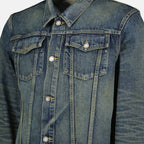 Imagen de la chaqueta de denim clásica de Saint Laurent para hombres - Temporada Otoño-Invierno 2024 - Vista de detalle del producto 2