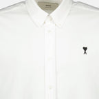 Ami de coeur shirt, white shirt, organic cotton shirt, Ami Paris, men's fashion shirt