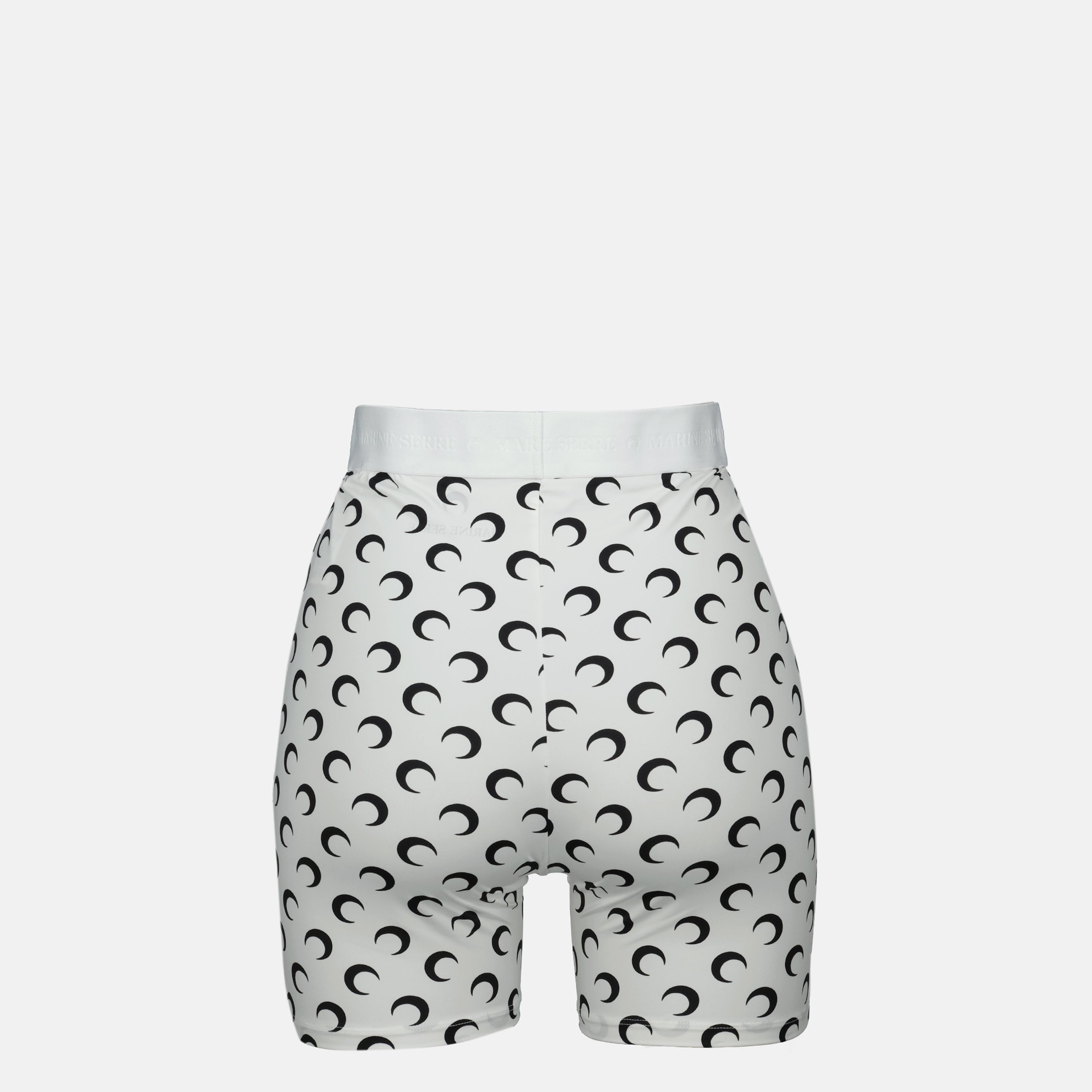 Moon bike shorts, Marine Serre shorts, high-waisted bike shorts, polyamide shorts, contemporary fashion