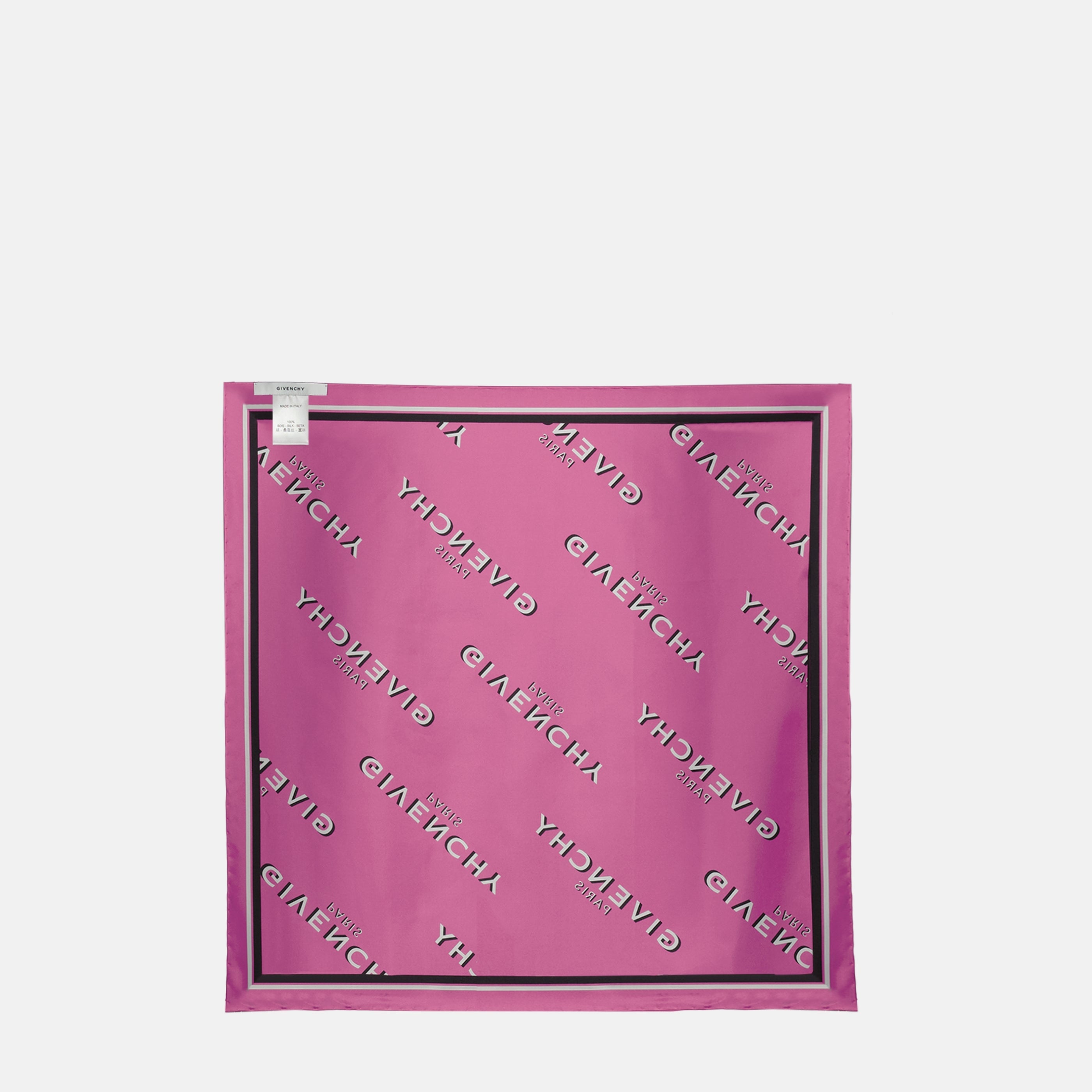 Pañuelo de Seda Cuadrado Rosa Sombra