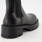 Chelsea boots, Luxury footwear, Versace boots, Autumn-Winter collection, Black leather boots