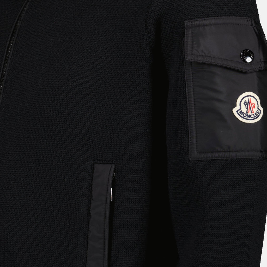 Black Wool Cardigan