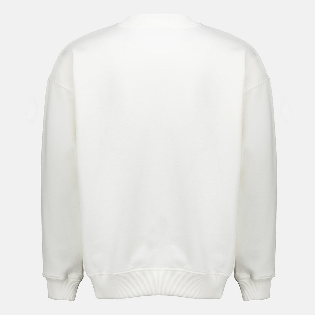 Sudadera blanca de algodón con logotipo estampado