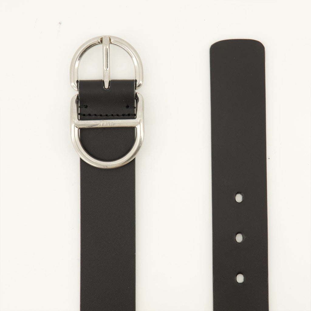 Black Leather CD Belt
