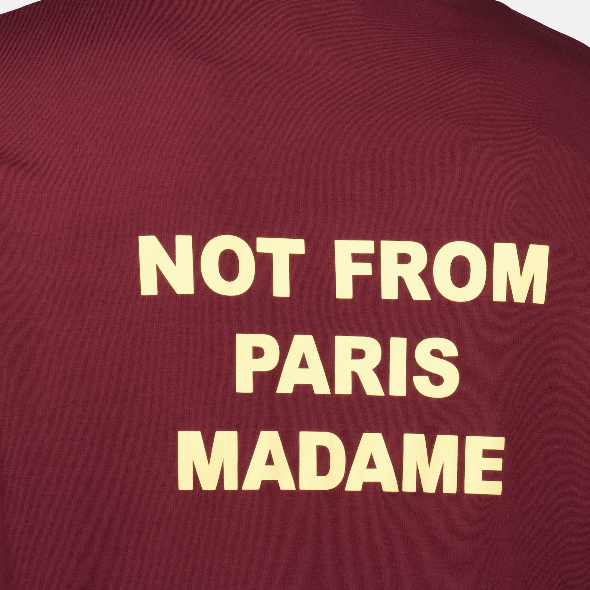 bordeaux t-shirt, Drôle De Monsieur, slogan t-shirt, Autumn-Winter 2025, cotton t-shirt