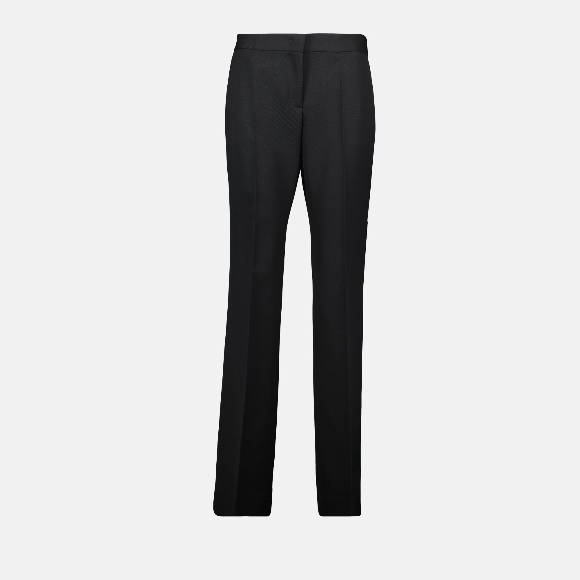 black trousers, carrot cut trousers, Moschino, women's fashion, Spring-Summer collection