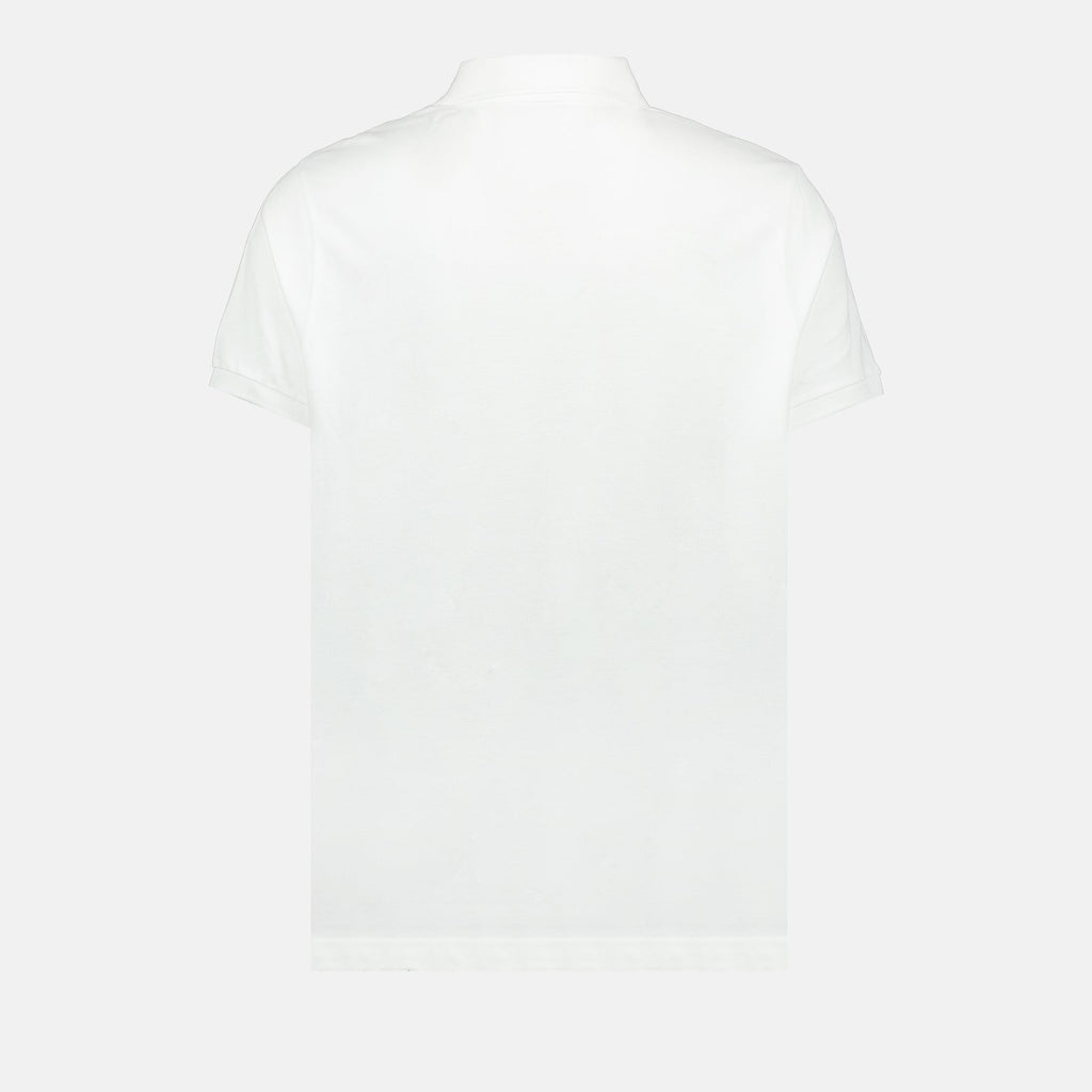 Moncler, white polo, logo polo, cotton polo, men's fashion
