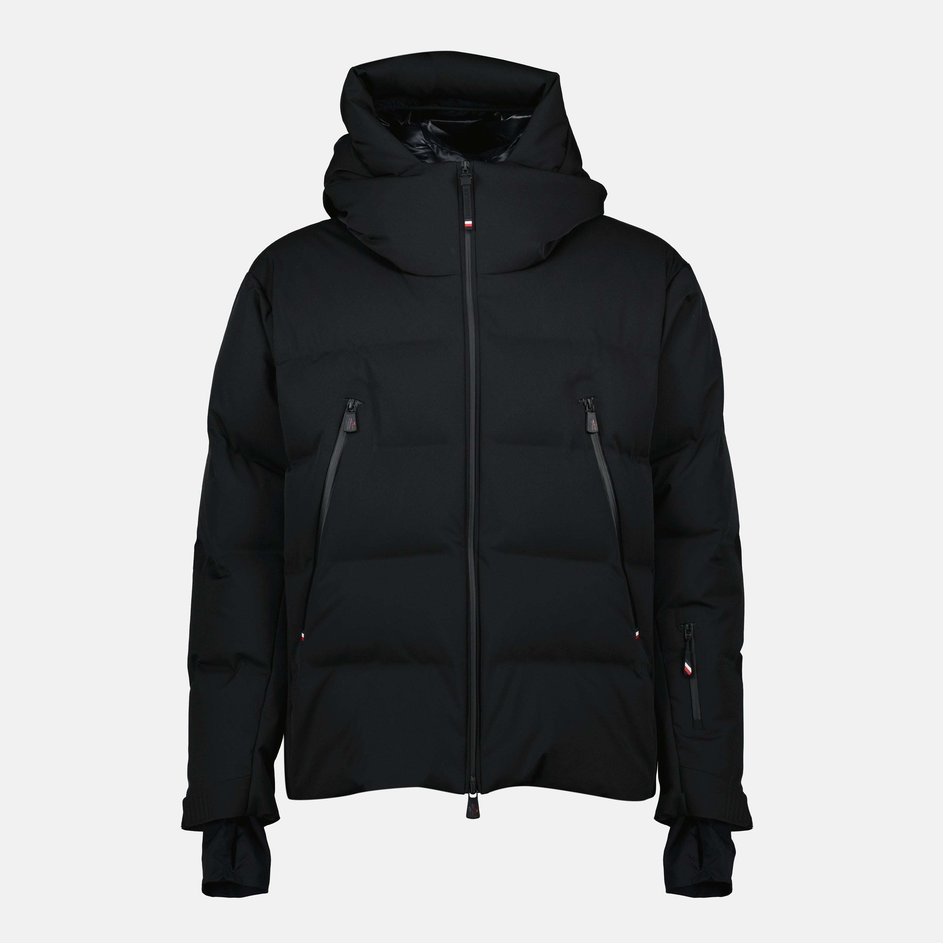 Moncler Grenoble, Fellberg down jacket, black nylon jacket, autumn winter collection, functional outerwear