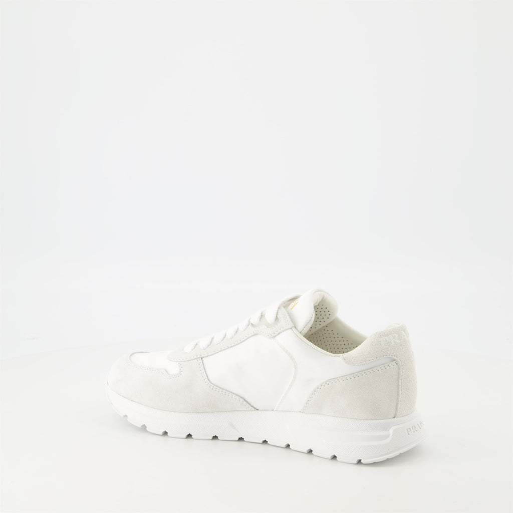 Prada sneakers, leather sneakers, Re-Nylon shoes, casual footwear, Italian design