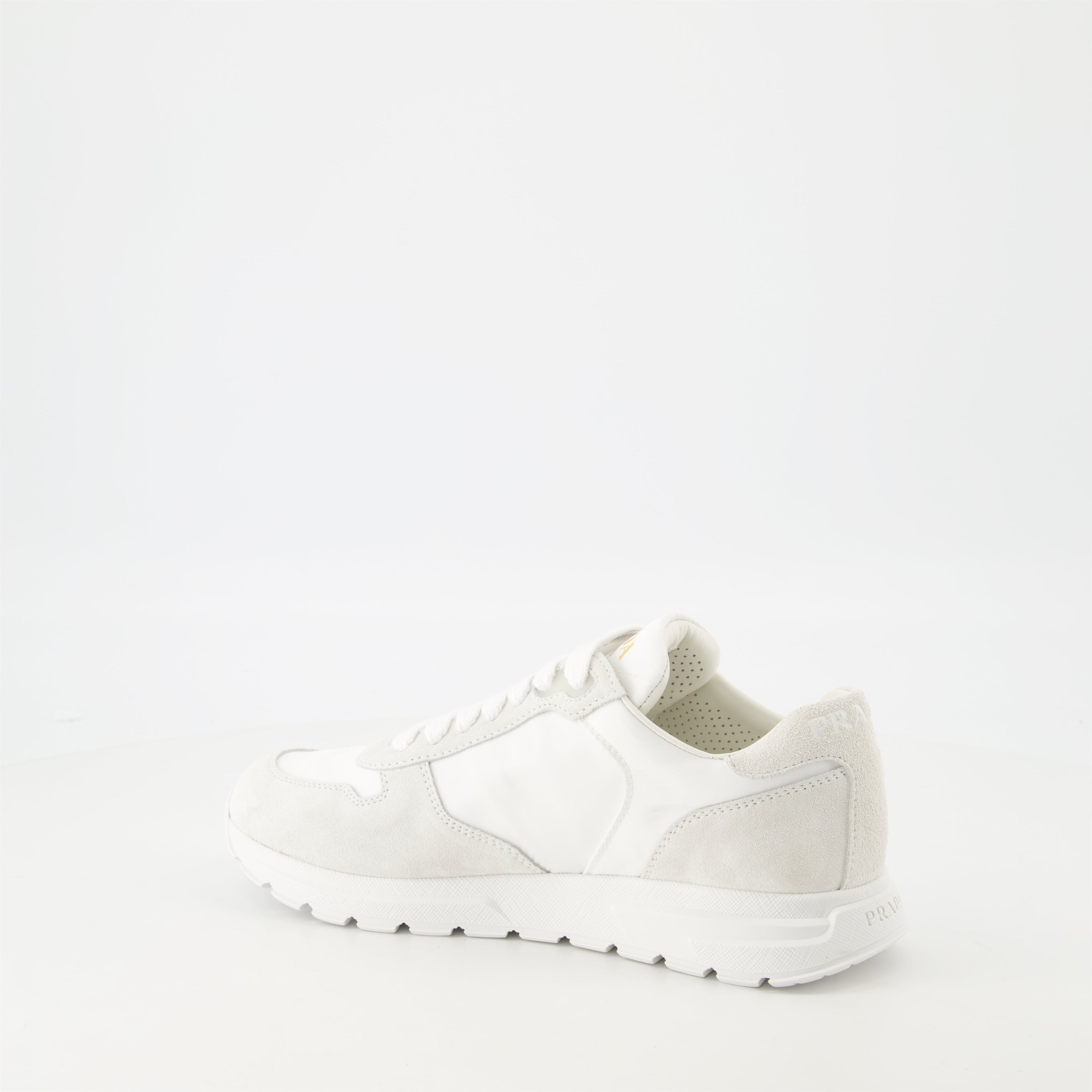 Prada sneakers, leather sneakers, Re-Nylon shoes, casual footwear, Italian design