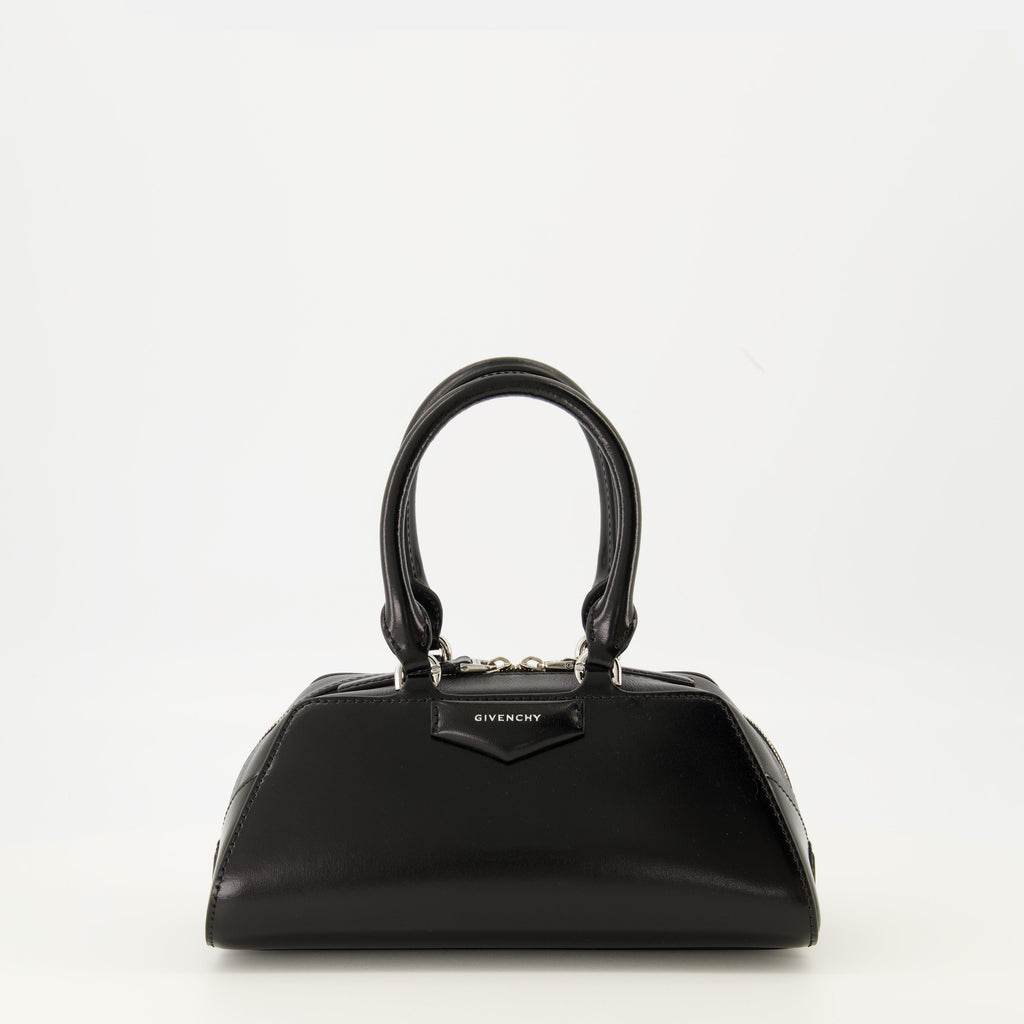 Givenchy handbag, Antigona mini bag, calfskin handbag, elegant accessories, designer bags