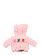 Moschino jacket, girls puffer jacket, luxury kidswear, pink puffer coat, designer children’s wear