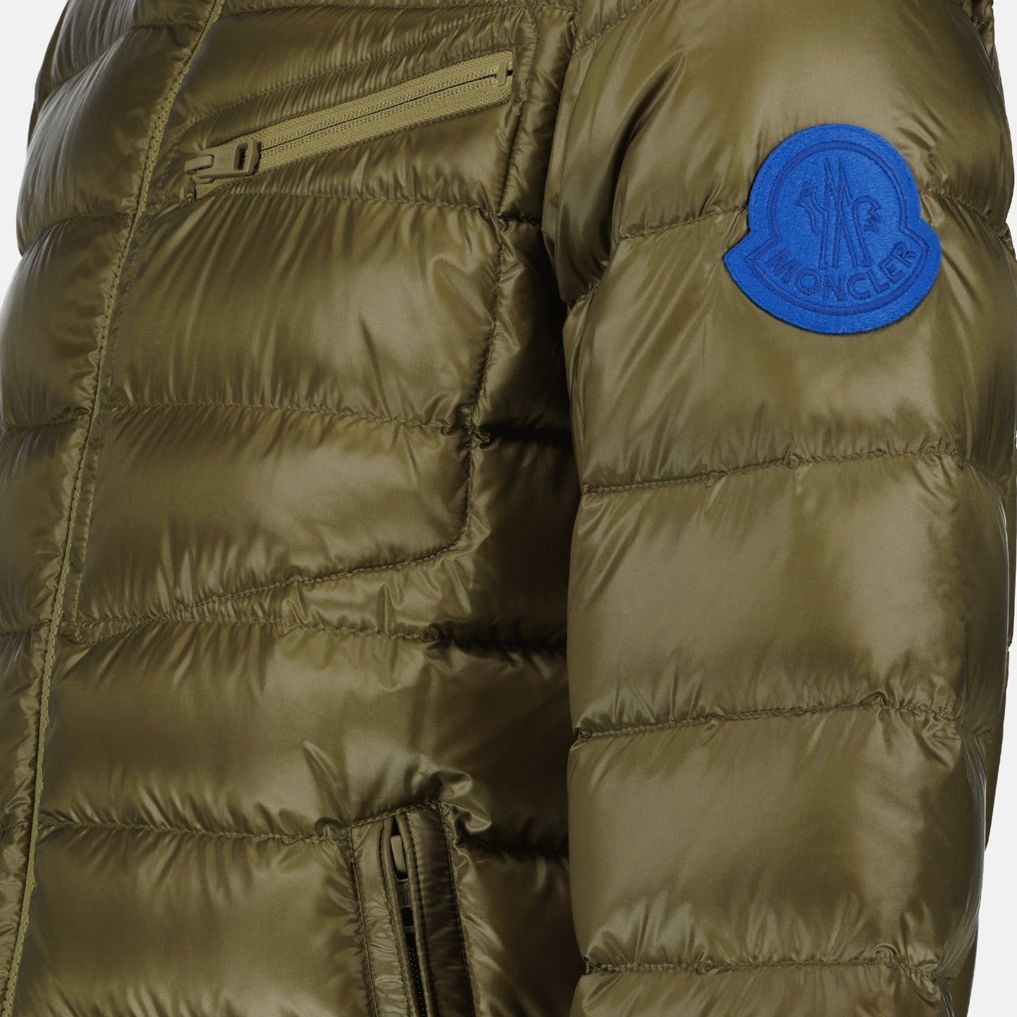 Moncler, Amalteas Down Jacket, Men's Luxury Jacket, Kaki Green Down Jacket, Men's Designer Outerwear