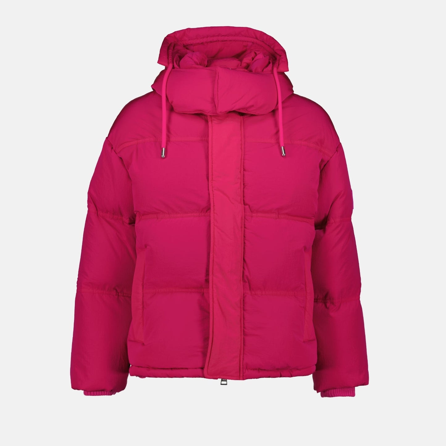 Pink Down Jacket, AMI Paris, Casual Luxury, Quilted Jacket, High-End Fashion