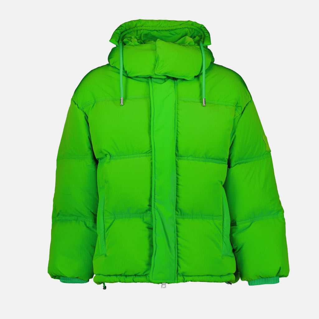 Green Down Jacket, Ami de Coeur, Luxury Fashion, Quilted Jacket, High-End Ready-to-Wear