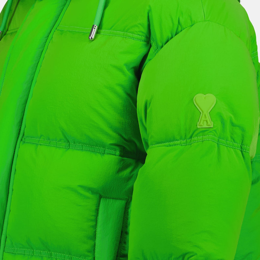 Green Down Jacket, Ami de Coeur, Luxury Fashion, Quilted Jacket, High-End Ready-to-Wear