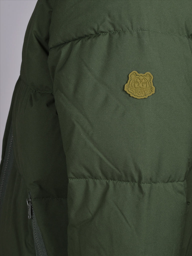 Kenzo jacket, quilted jacket, luxury outerwear, embroidered logo, adjustable hem