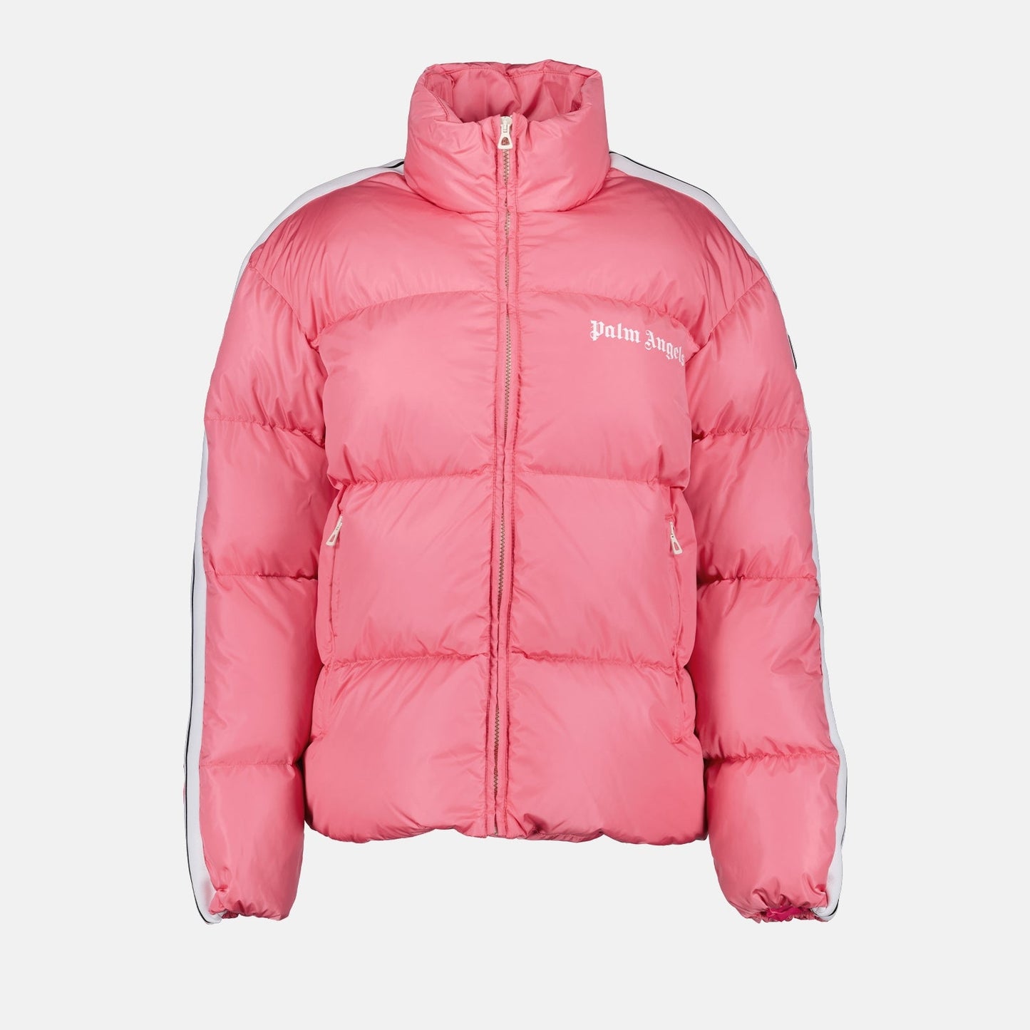 Palm Angels Jacket, Women's Luxury Outerwear, Rose Doudoune, High-End Fashion, Sporty Chic