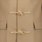 Duffle Coat, Wool, Beige, Saint Laurent, Men's Coat