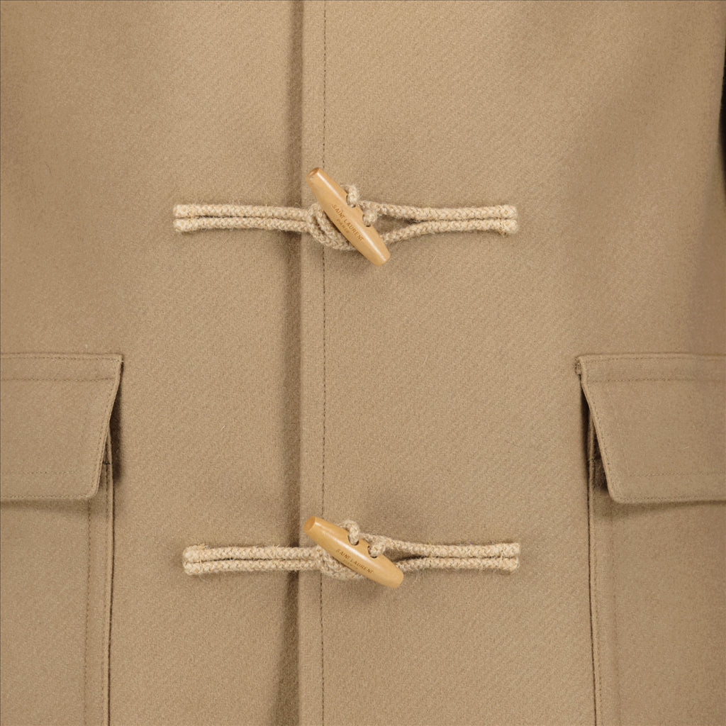 Duffle Coat, Wool, Beige, Saint Laurent, Men's Coat