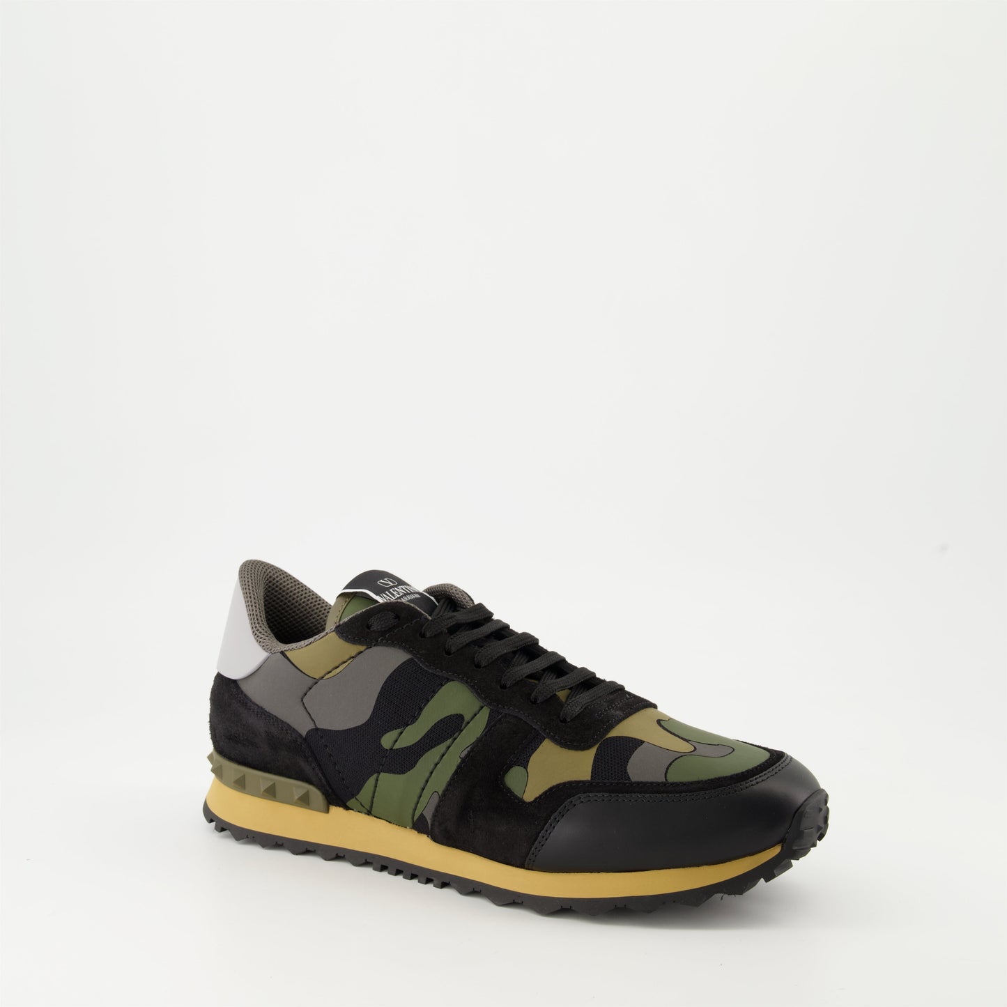 Valentino Garavani, Rockrunner Sneakers, camouflage sneakers, luxury footwear, designer sneakers